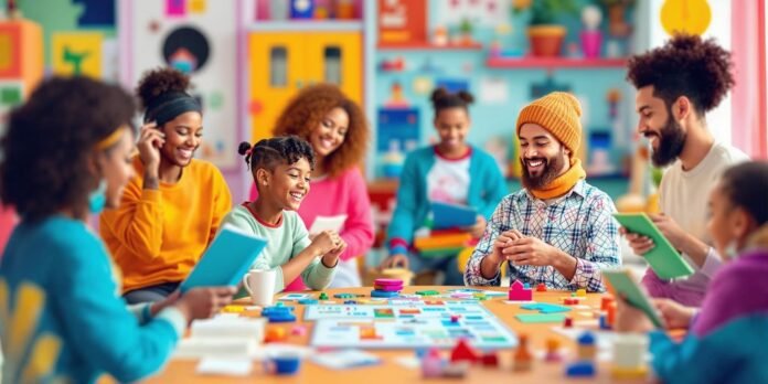 People engaging in brain games and puzzles together.